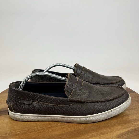Mens Cole Haan Nantucket Brown Leather Casual Comfort Penny Loafers Size 10.5 M